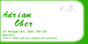 adrian ober business card