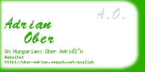 adrian ober business card